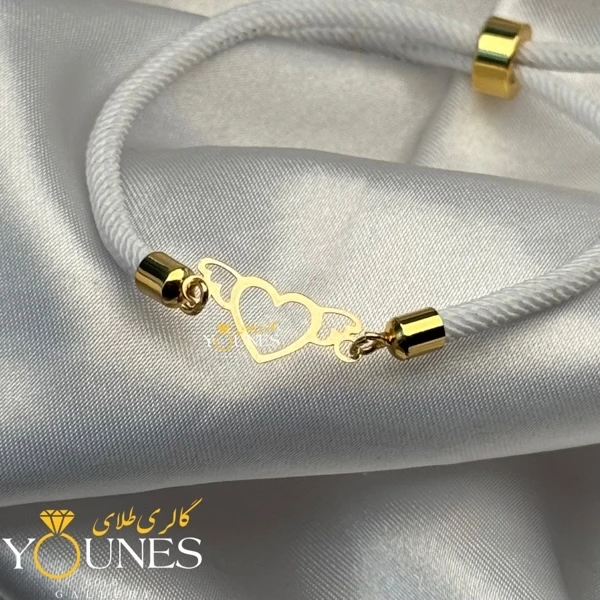 دستبند قلب و بال طلا لیزری